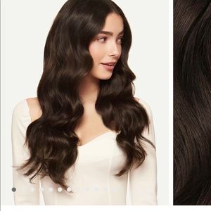 Luxy Halo Hair Extensions 20” Dark Brown EUC